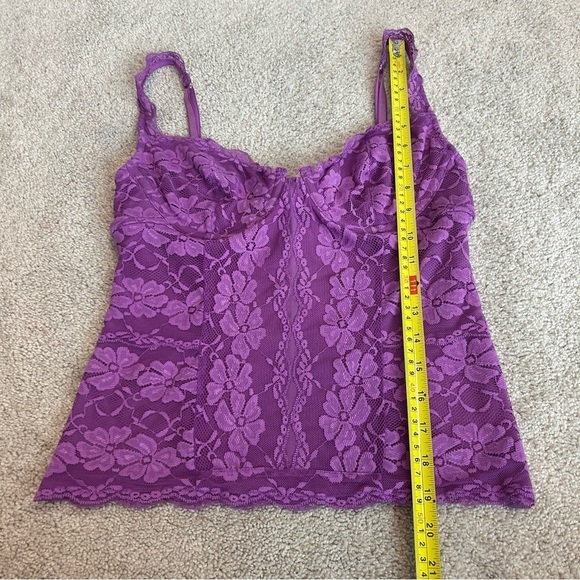 Marciano purple lace bustier corset spaghetti strap top Sz M - Picture 8 of 9